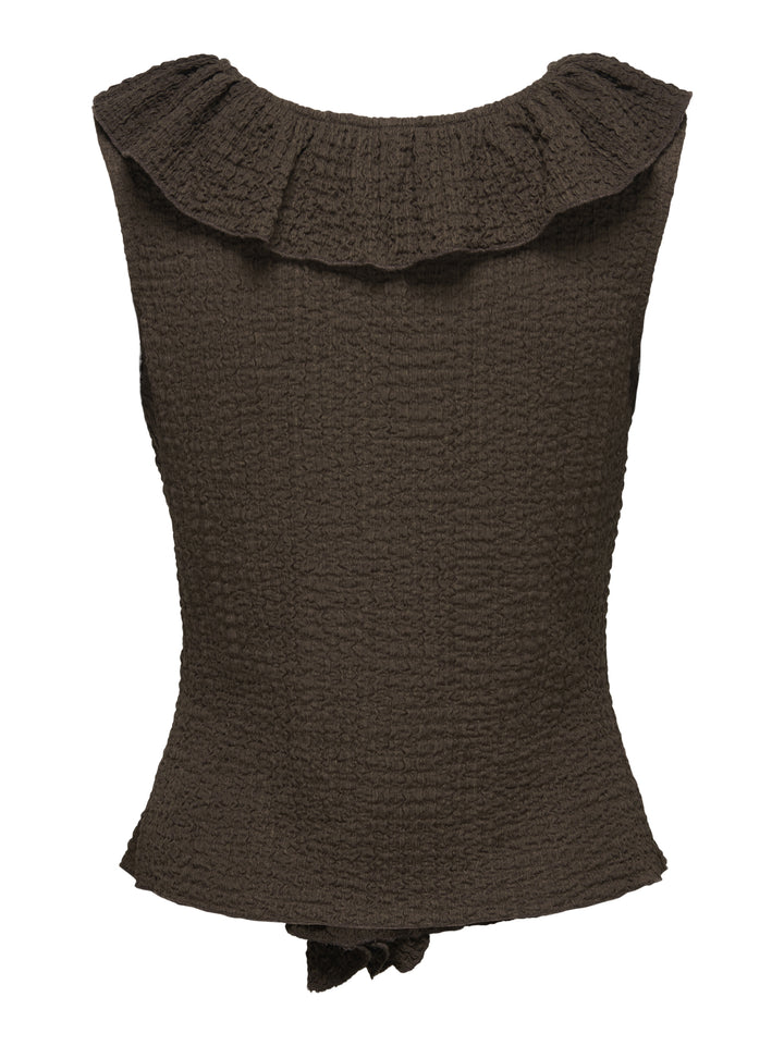 JDYTURBO S/L FRILL TOP JRS, Chocolate Brown 237395 Bild 2