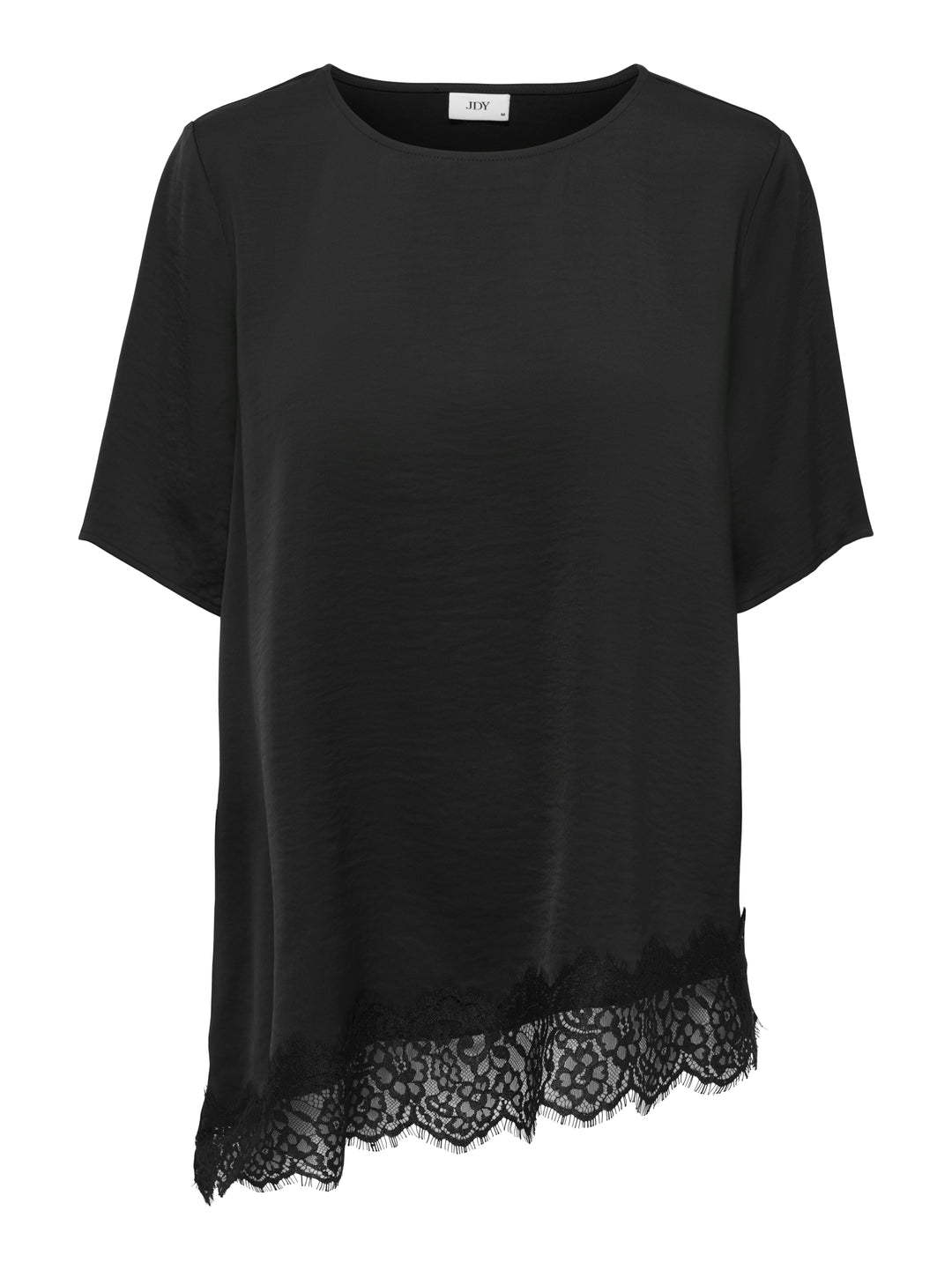 JDYURBA S/S ASSYMMETRIC TOP WVN EXP, Black/WITH BLACK LACE 177911001 Bild 1