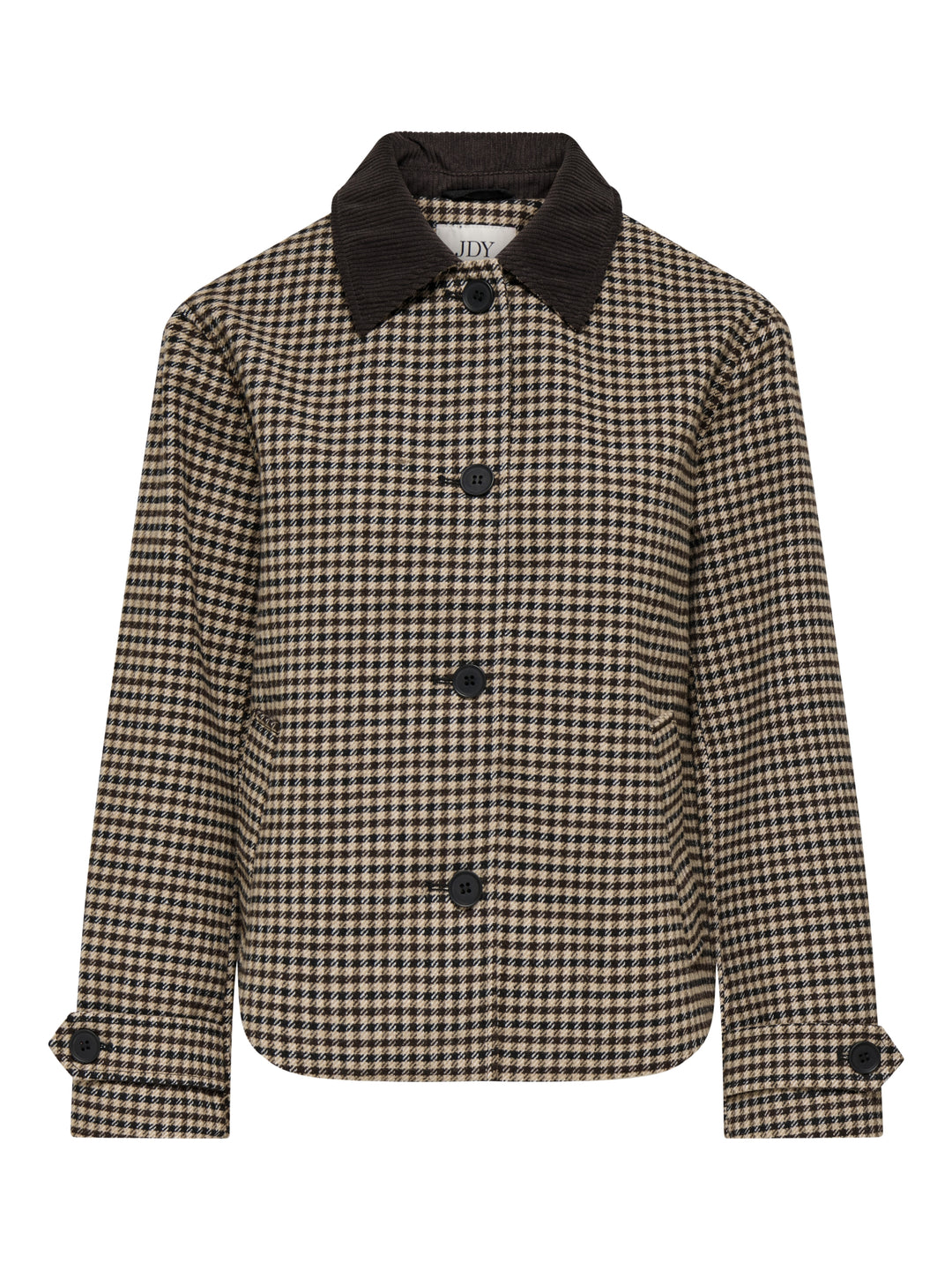 JDYVALERIE CHECK JACKET OTW YFM, Iced Coffee/BLACK AND CHOCOLATE TOR 208570001 Bild 1