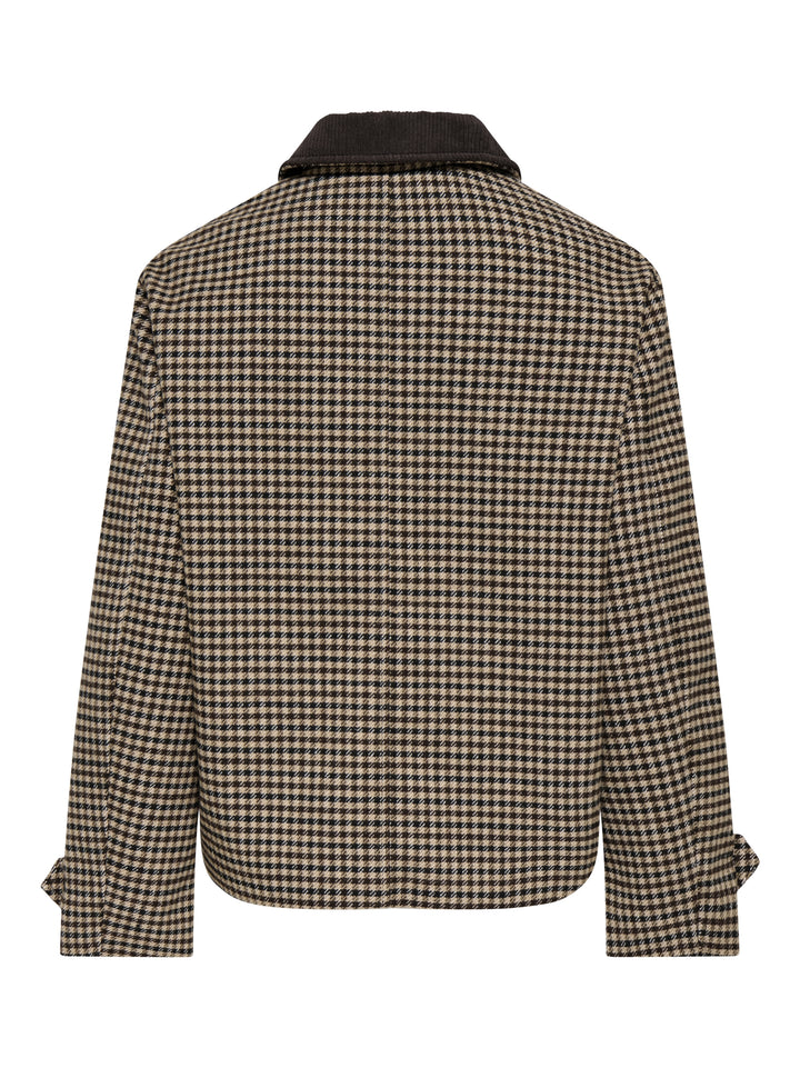JDYVALERIE CHECK JACKET OTW YFM, Iced Coffee/BLACK AND CHOCOLATE TOR 208570001 Bild 2