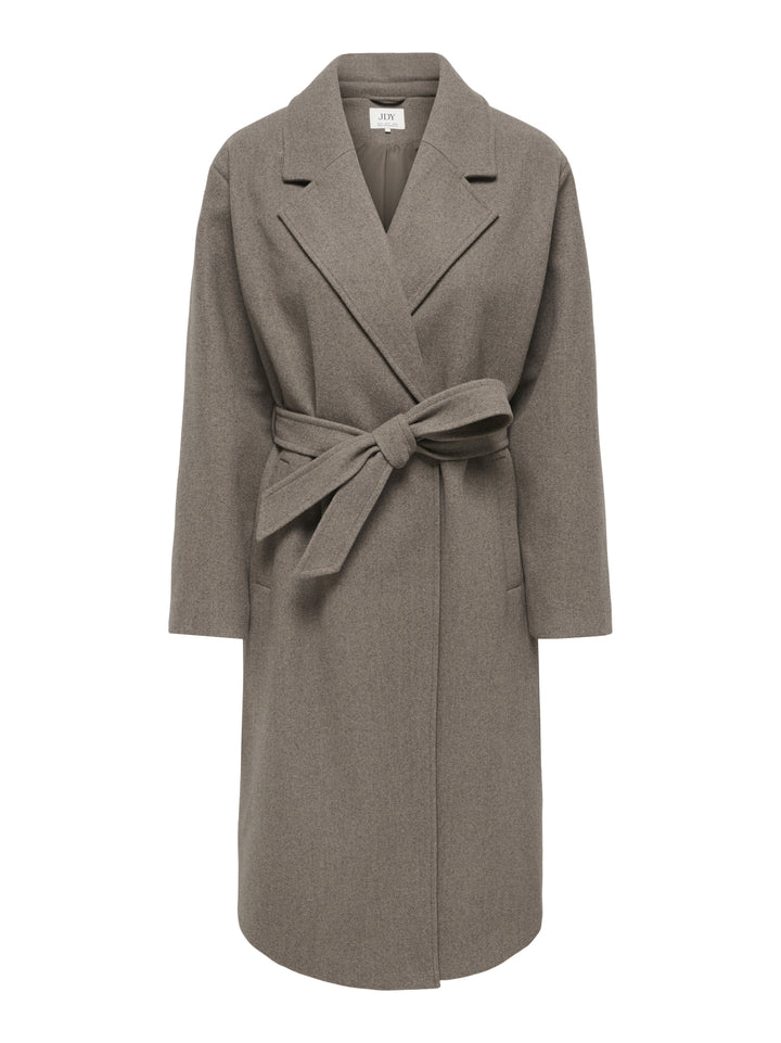 JDYVEGA LONG BELT COAT OTW HAB, Walnut/BLACK MELANGE 239935003 Bild 1