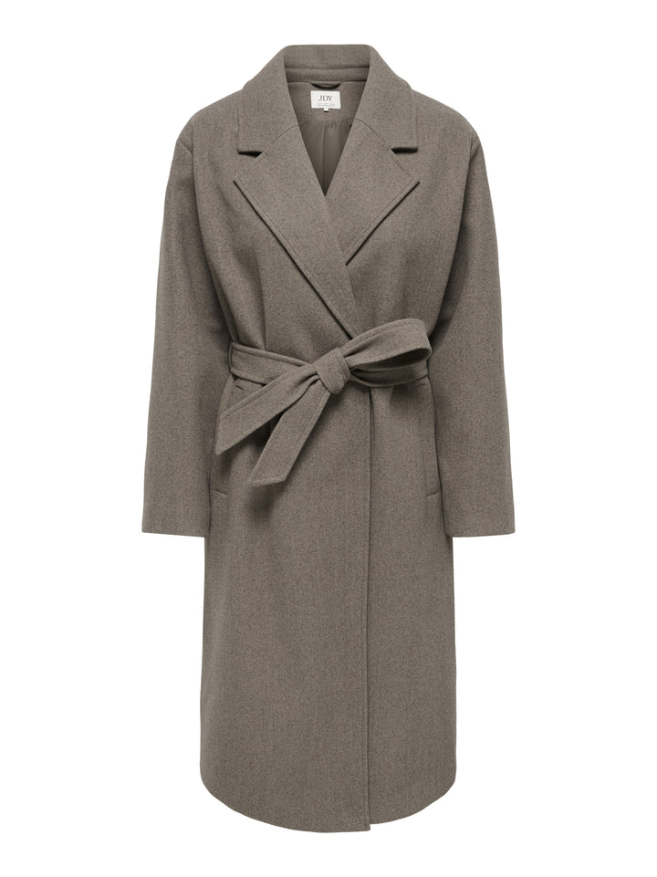 JDYVEGA LONG BELT COAT OTW HAB, Walnut/BLACK MELANGE 239935003 Bild 1