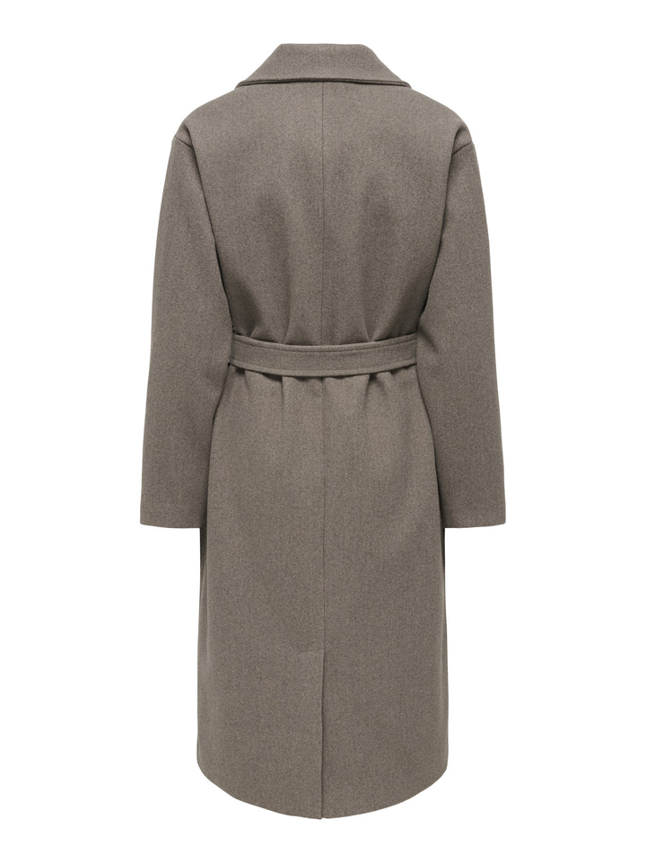 JDYVEGA LONG BELT COAT OTW HAB, Walnut/BLACK MELANGE 239935003 Bild 2