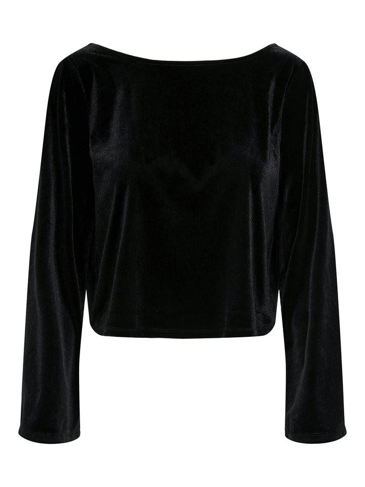 JDYVICTORY L/S VELVET BOW TOP JRS, Black/BOW 177911001 Bild 1