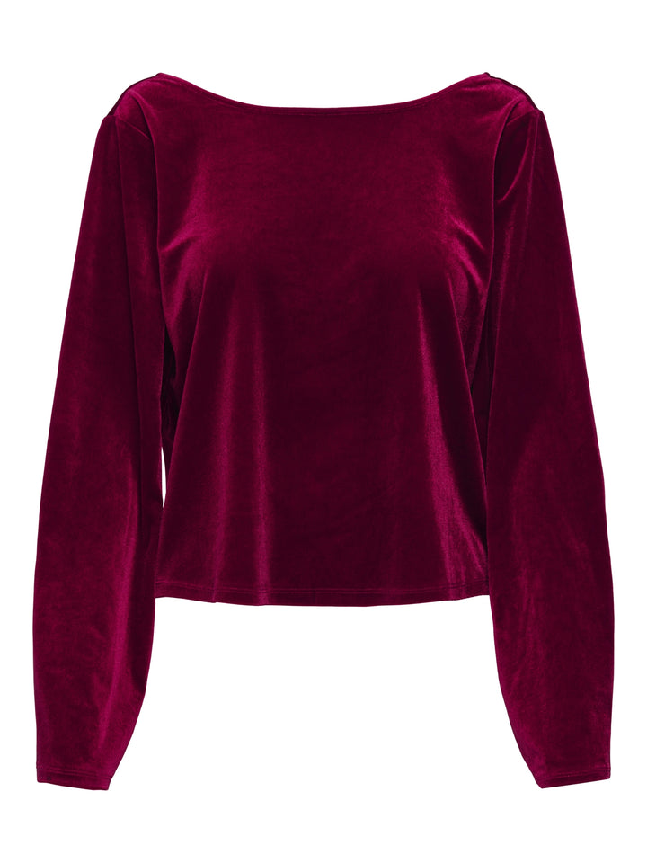 JDYVICTORY L/S VELVET BOW TOP JRS, Winetasting/BOW 188839001 Bild 1
