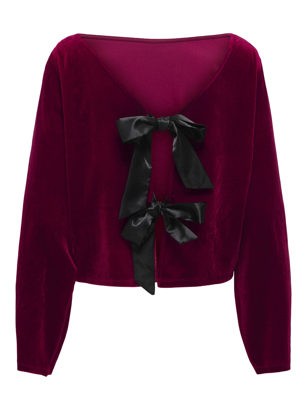 JDYVICTORY L/S VELVET BOW TOP JRS, Winetasting/BOW 188839001 Bild 2