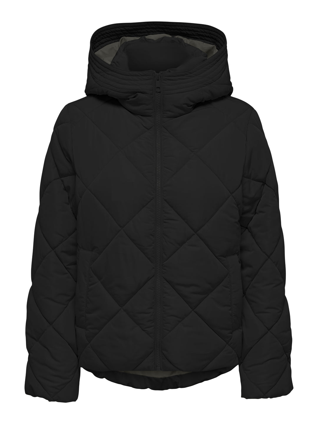 JDYVIOLET SHORT HOOD PUFFER OTW YFM, Black/CONTRAST CHIMERA 177911002 Bild 1