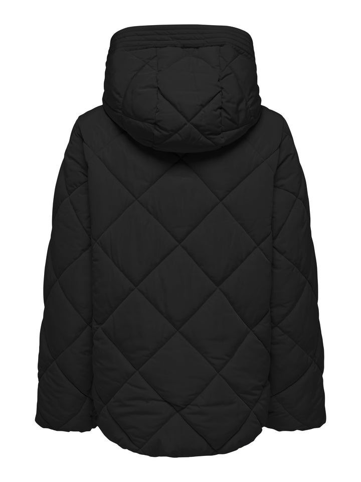 JDYVIOLET SHORT HOOD PUFFER OTW YFM, Black/CONTRAST CHIMERA 177911002 Bild 2