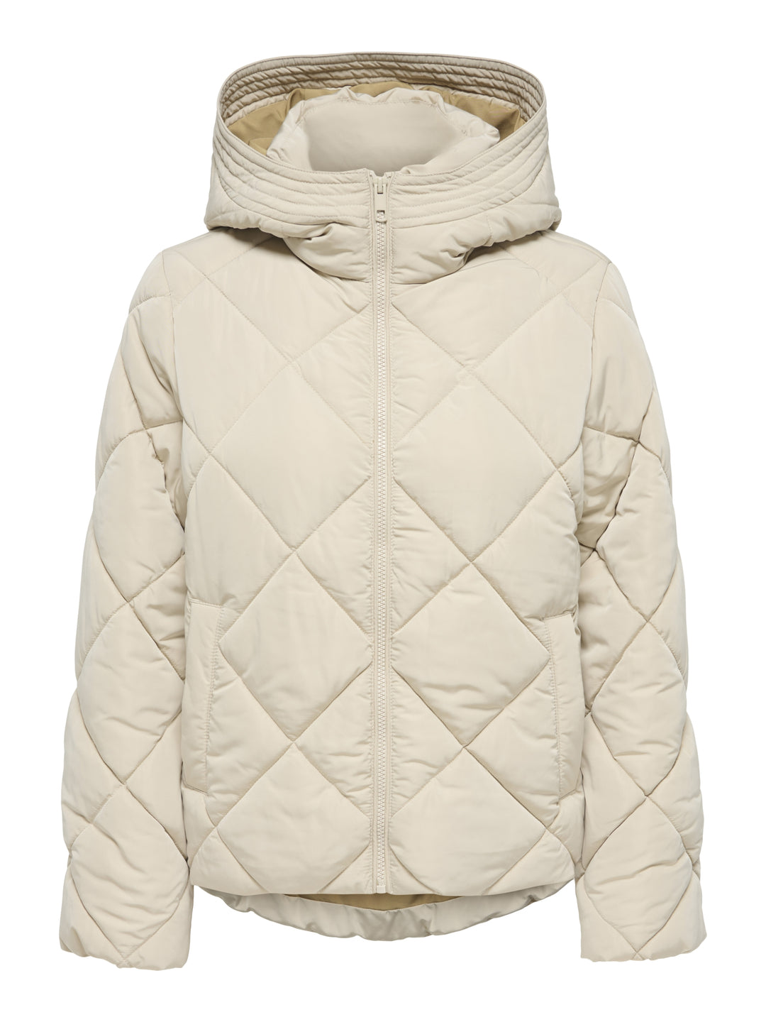JDYVIOLET SHORT HOOD PUFFER OTW YFM, Silver Lining/CONTRAST KELP 264895001 Bild 1