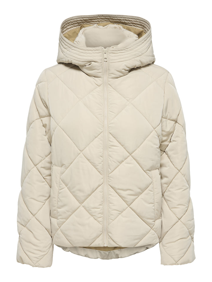 JDYVIOLET SHORT HOOD PUFFER OTW YFM, Silver Lining/CONTRAST KELP 264895001 Bild 1
