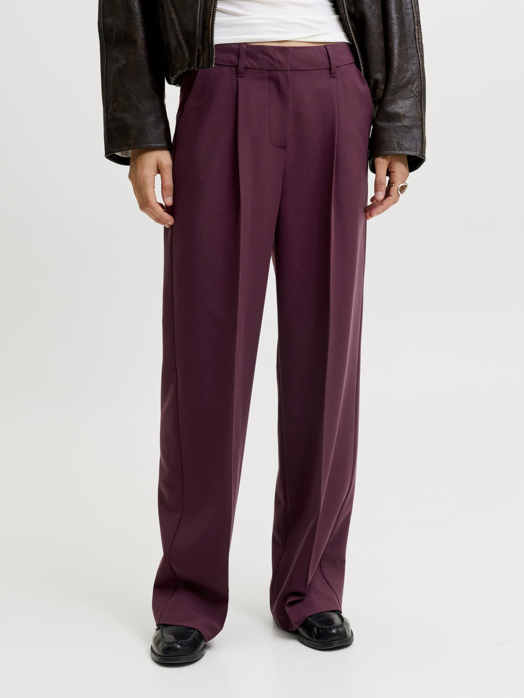 JXAYA ELLIS WIDE HW PANTS TLR NOOS, Winetasting 176841 Bild 5