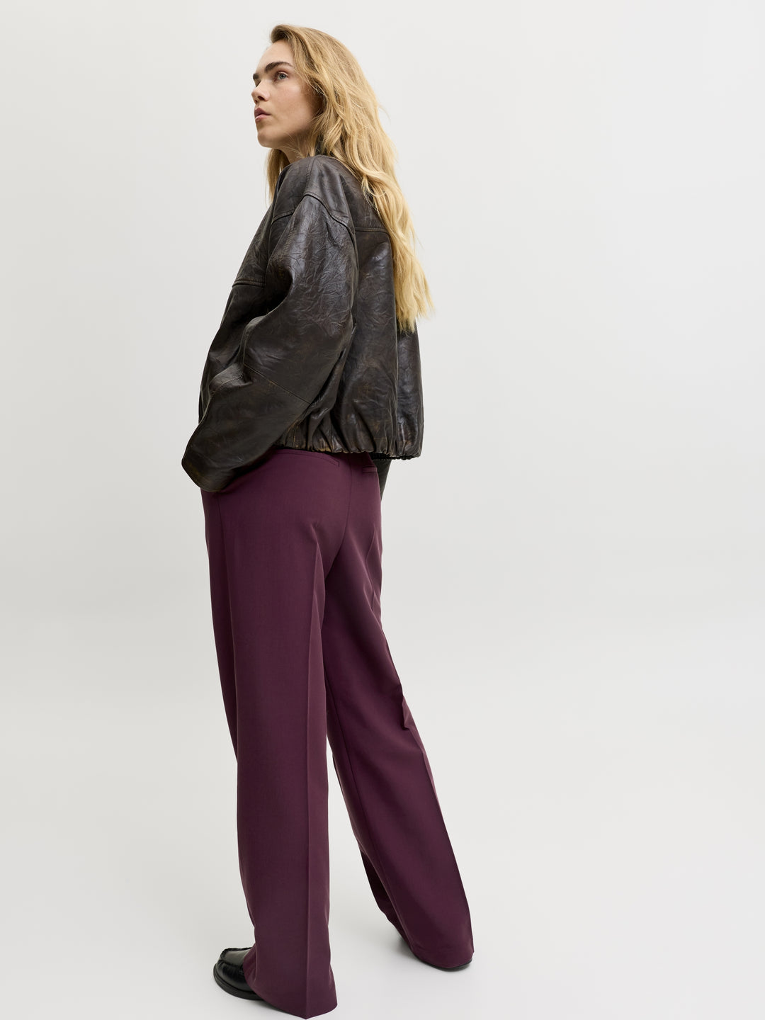JXAYA ELLIS WIDE HW PANTS TLR NOOS, Winetasting 176841 Bild 8