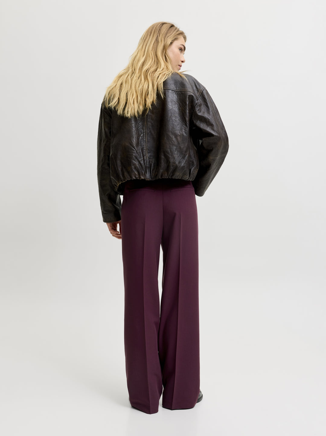 JXAYA ELLIS WIDE HW PANTS TLR NOOS, Winetasting 176841 Bild 9