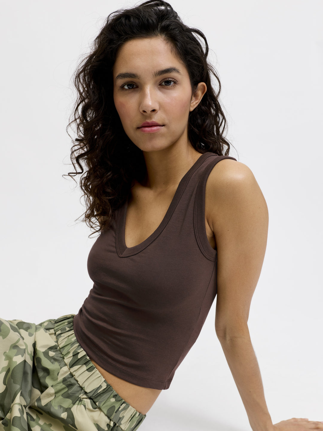 JXGIGI STR SL VNECK TOP JRS EXP, Demitasse 176191 Bild 7