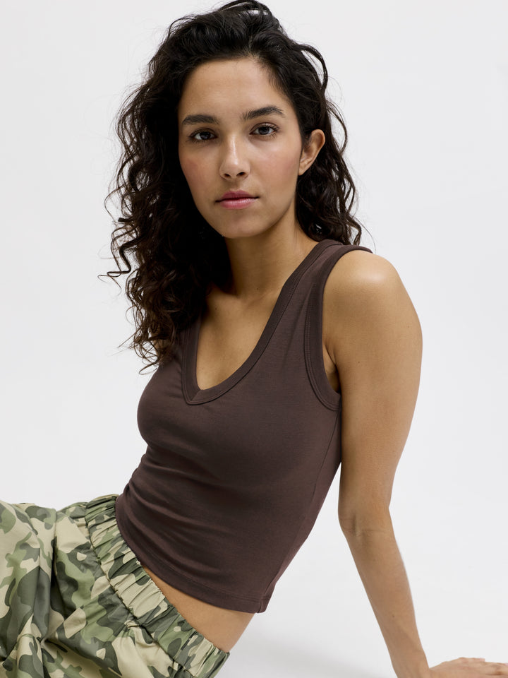 JXGIGI STR SL VNECK TOP JRS EXP, Demitasse 176191 Bild 7