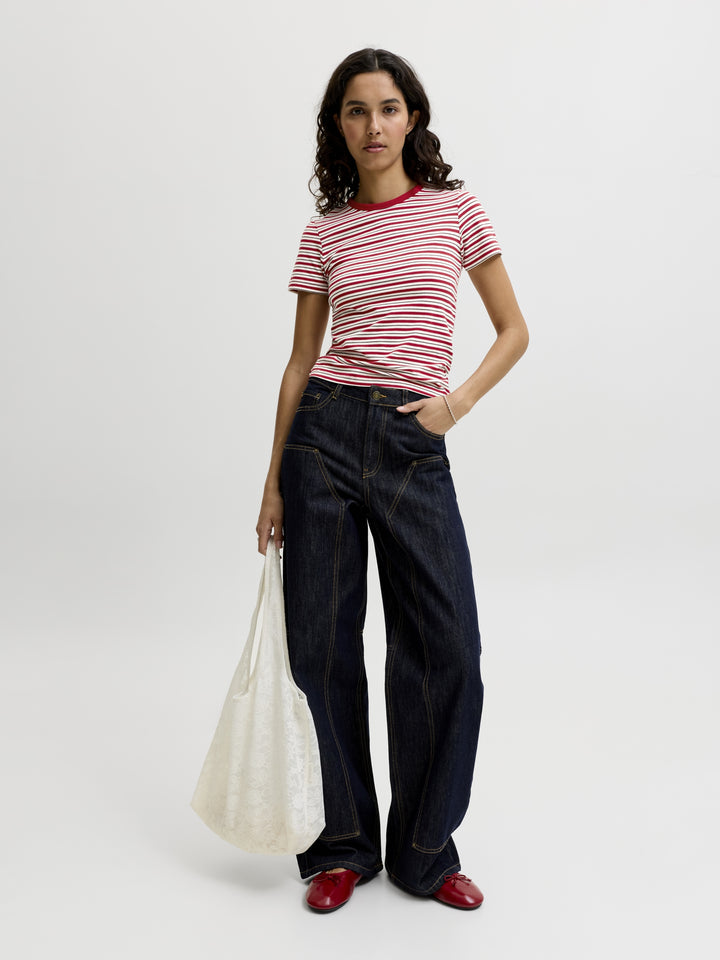 JXGIGI STR SS STRIPE TEE JRS EXP LN, Scarlet Sage/Vanilla Ice & Demitass 177240002 Bild 7