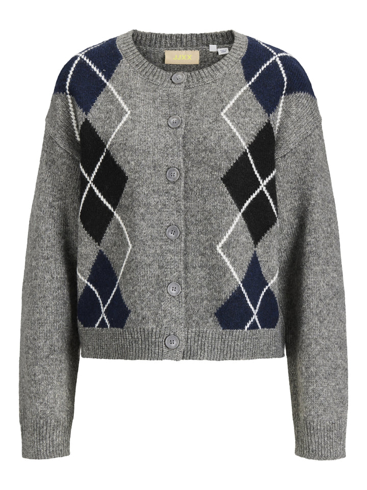 JXHARVI CARDIGAN KNIT, Dark Grey Melange 179084 Bild 1