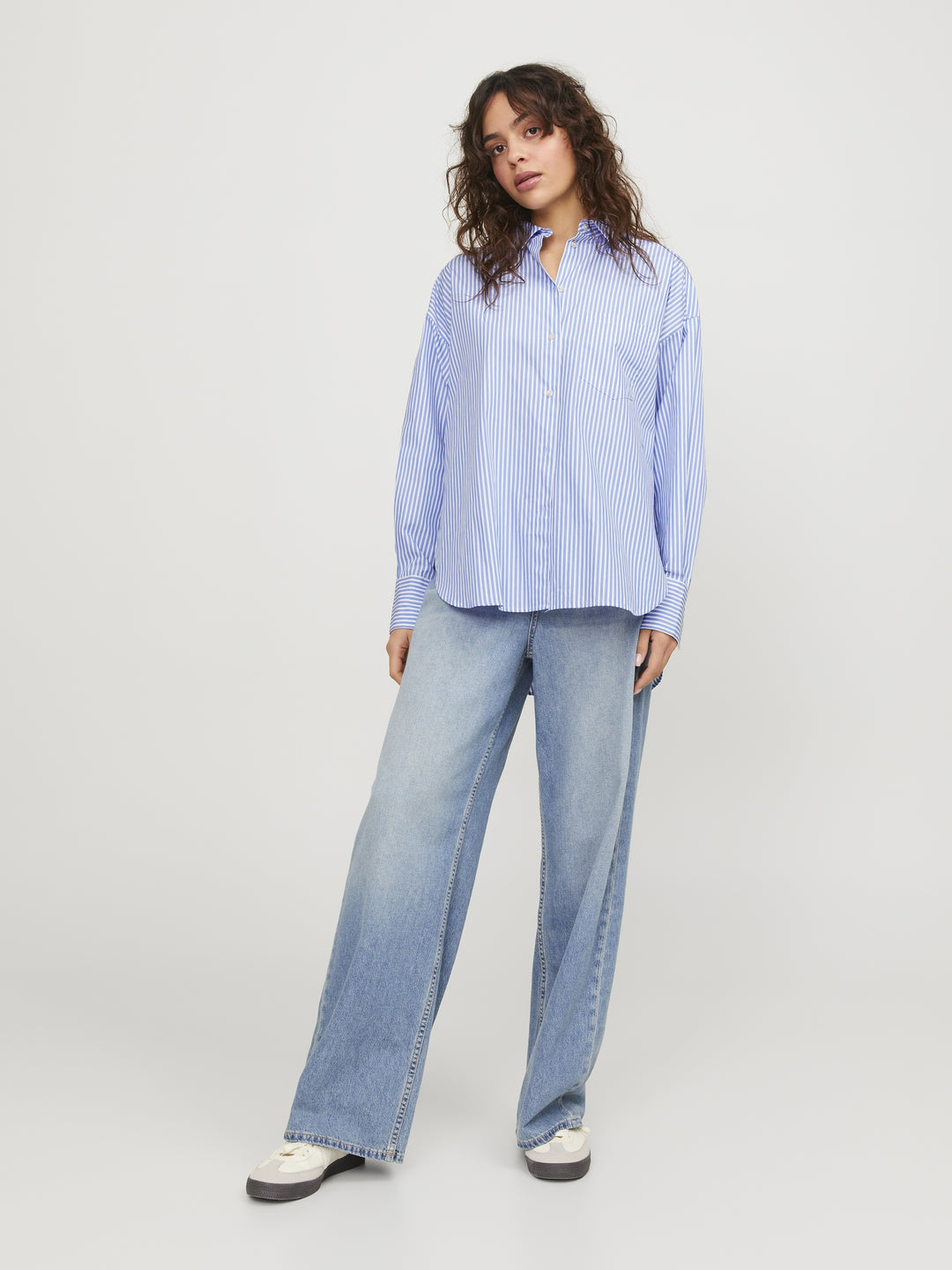 JXJAMIE LS RELAXED POPLIN SHIRT WVN, Navy Blazer/Stripes 175876017 Bild 3