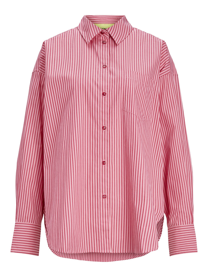 JXJAMIE LS RELAXED POPLIN SHIRT WVN, Cerise/STRIPE 177424008 Bild 1