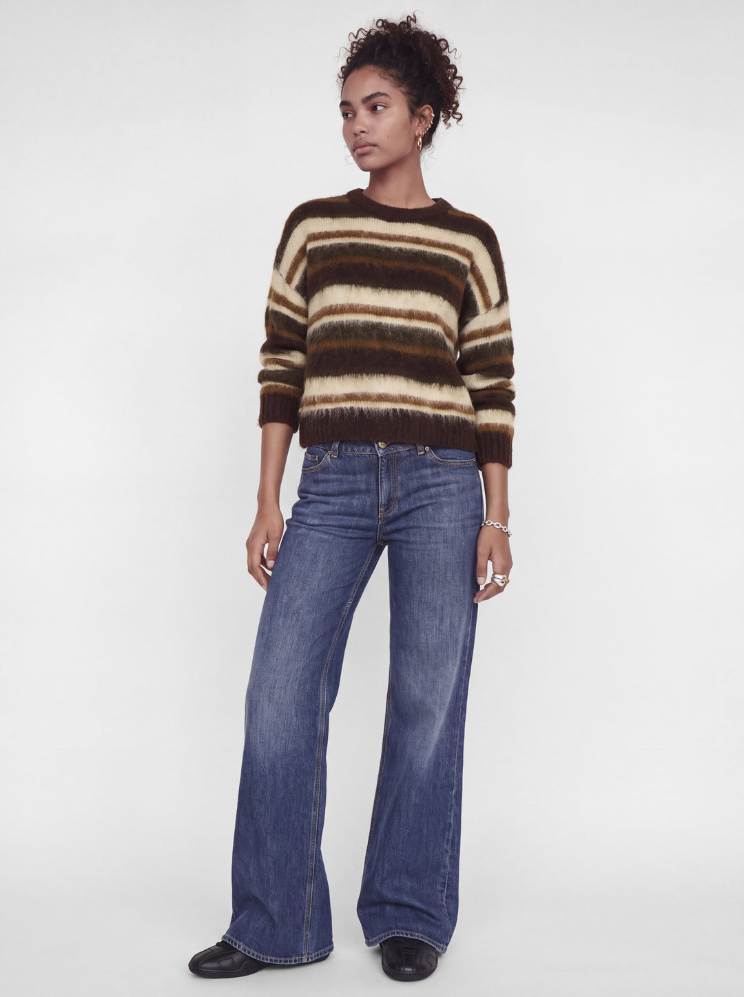 JXJOE CREW NECK KNIT, Fudge//Multi stripes 176966001 Bild 9