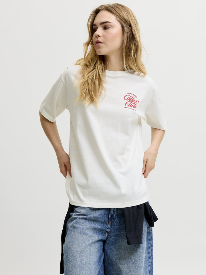 JXMILLOW LOOSE SS TEE JRS STYDSS26, Cloud Dancer/COFFEE CLUB 177642003 Bild 5