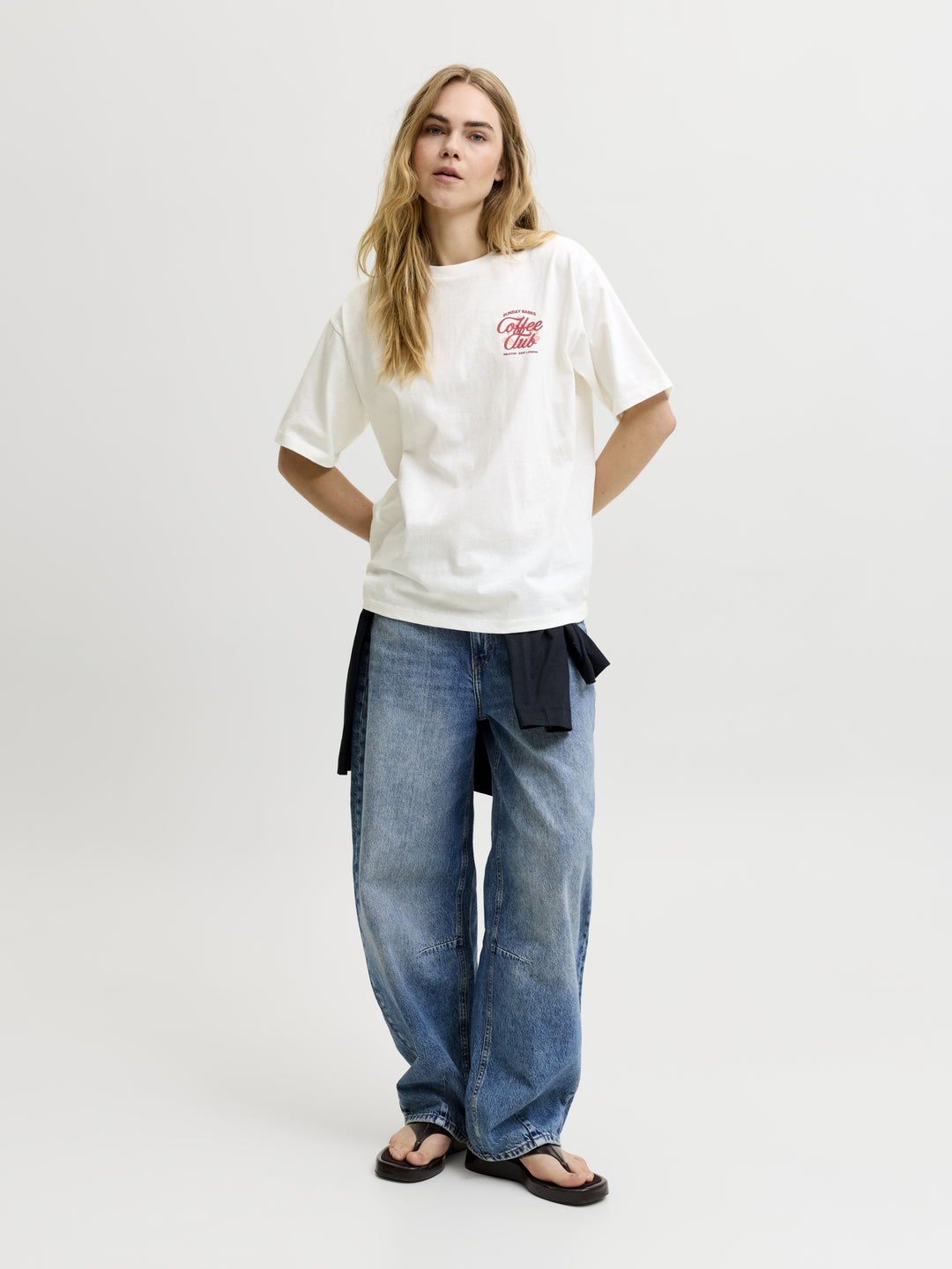 JXMILLOW LOOSE SS TEE JRS STYDSS26, Cloud Dancer/COFFEE CLUB 177642003 Bild 7