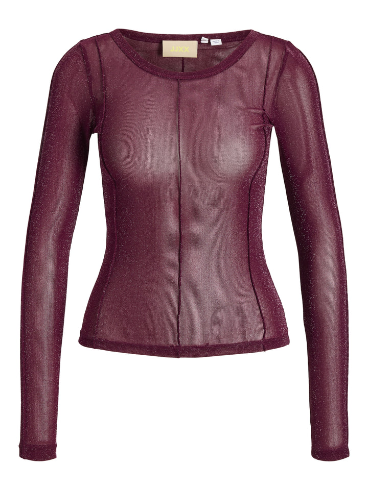 JXMINNA MESH GLITTER LS TOP WVN, Winetasting 176841 Bild 1