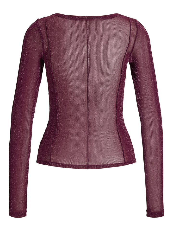 JXMINNA MESH GLITTER LS TOP WVN, Winetasting 176841 Bild 3