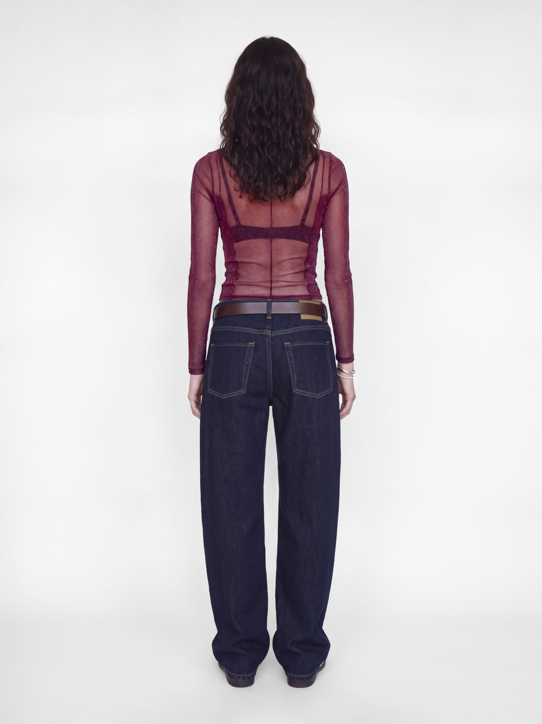 JXMINNA MESH GLITTER LS TOP WVN, Winetasting 176841 Bild 5