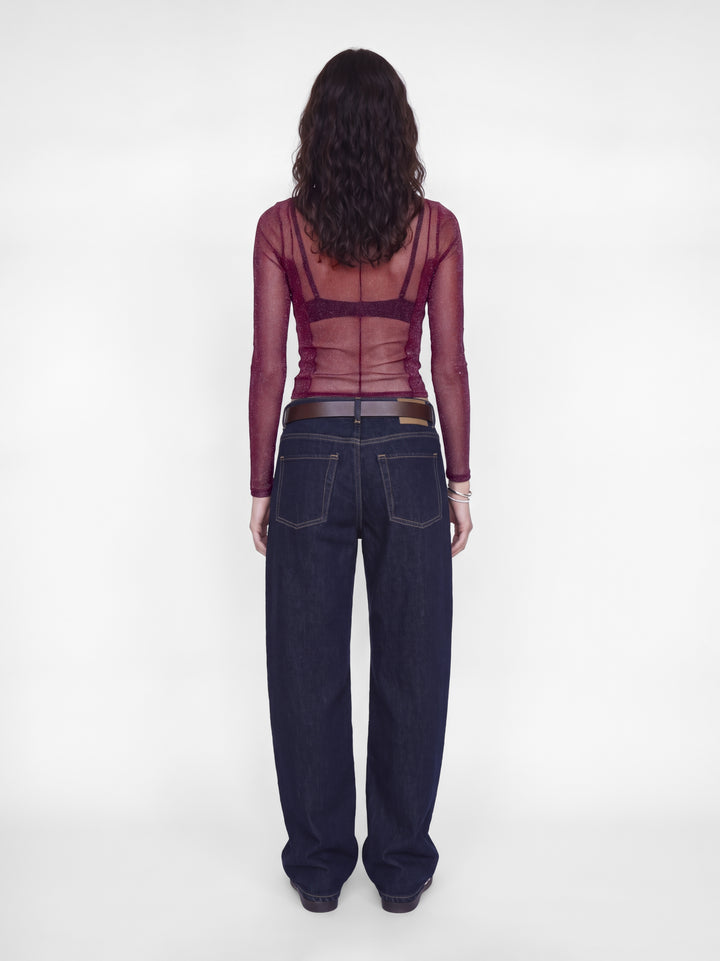 JXMINNA MESH GLITTER LS TOP WVN, Winetasting 176841 Bild 5