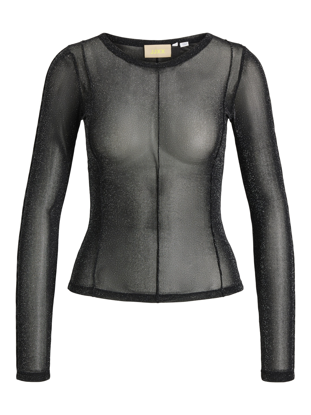 JXMINNA MESH GLITTER LS TOP WVN, Black 178012 Bild 1