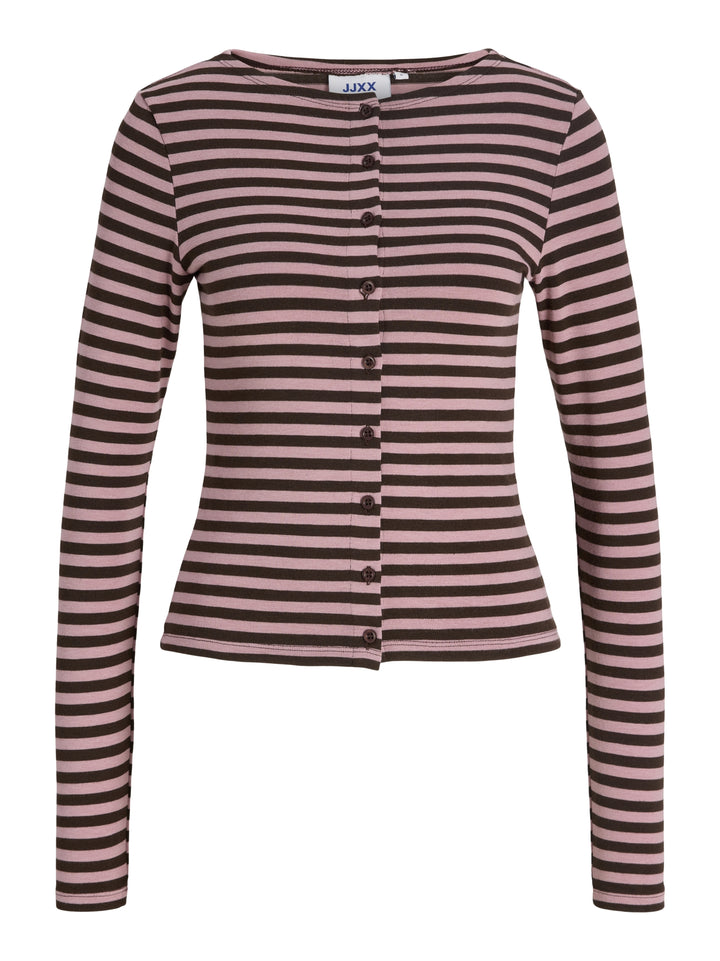 JXPAULA STRIPE LS CARDIGAN JRS EXP, Raindrops On Roses/Demitasse 308783001 Bild 1