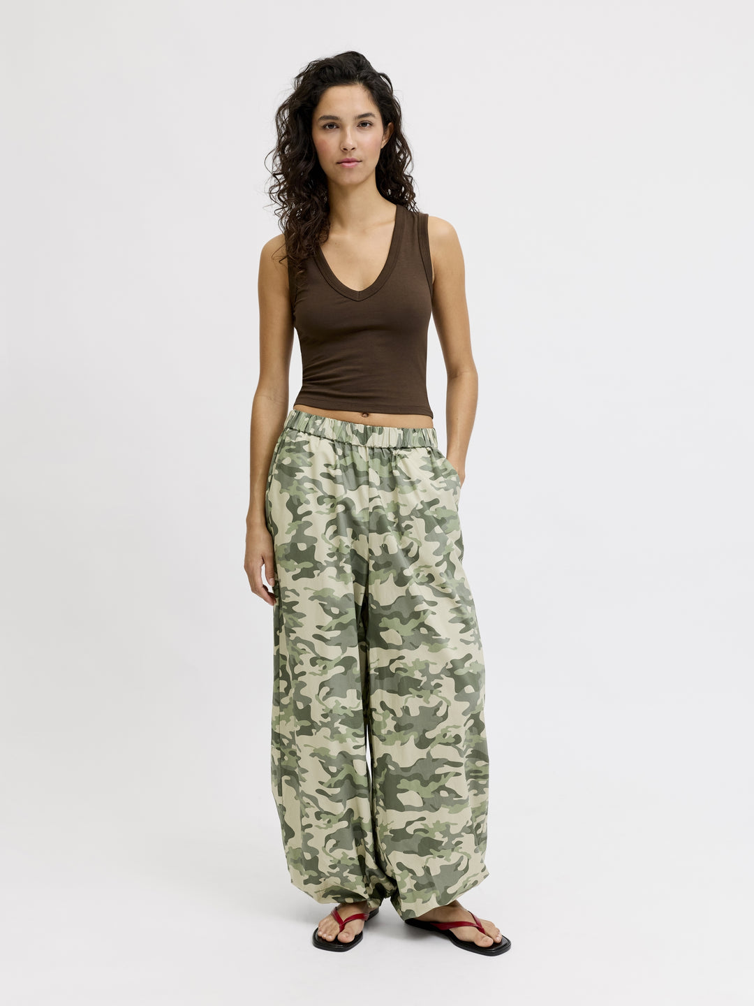 JXSARA BALLON MW PANTS WVN LN, Olive Night/CAMO 176065001 Bild 7