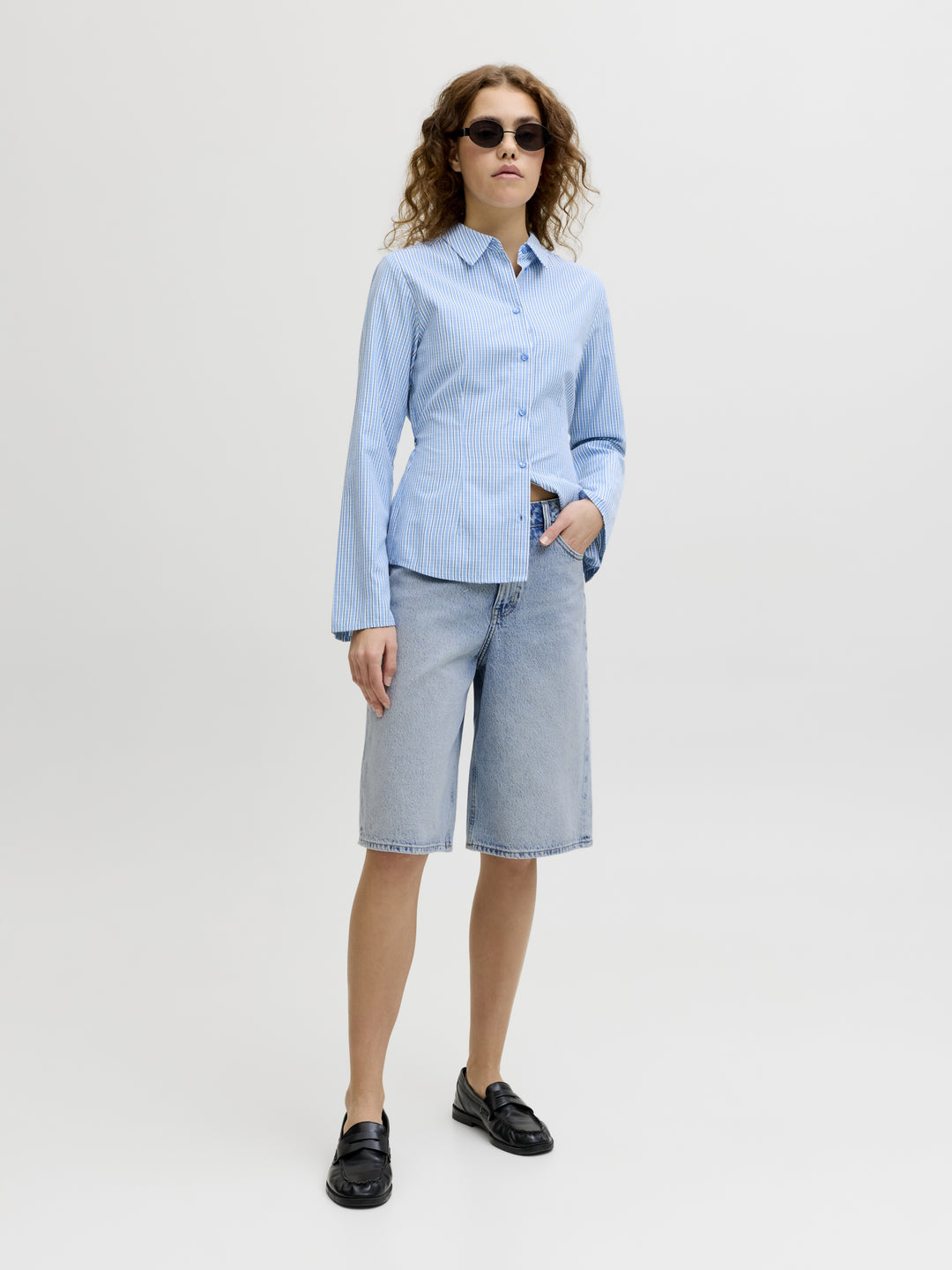 JXTOKYO LONG HW SHORTS DNM LN, Light Blue Denim 175852 Bild 6