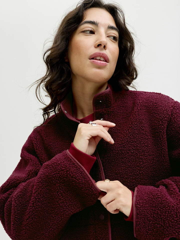 JXVERA TEDDY JACKET OTW SN, Cabernet 177105 Bild 4