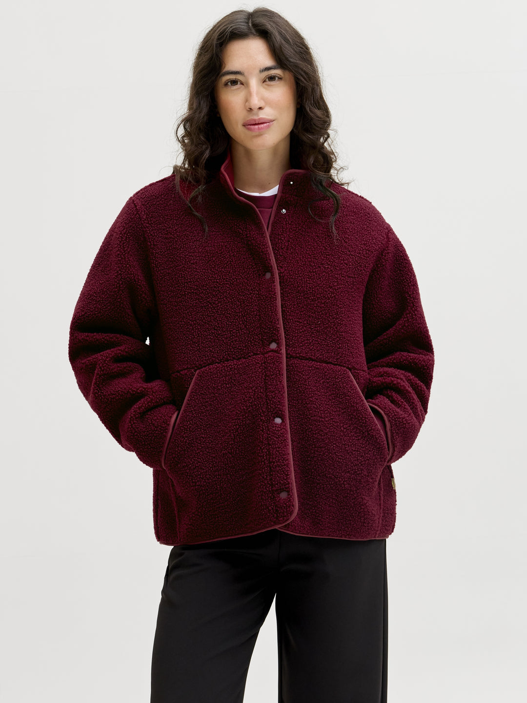 JXVERA TEDDY JACKET OTW SN, Cabernet 177105 Bild 5