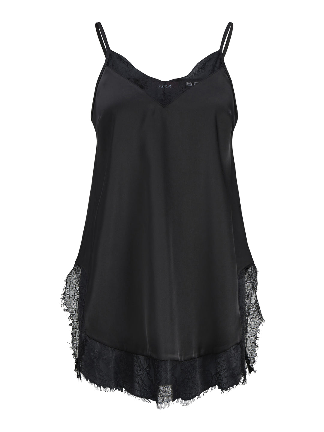 JXVIMA SINGLET SATIN LACE LONG TOP, Black 178012 Bild 1