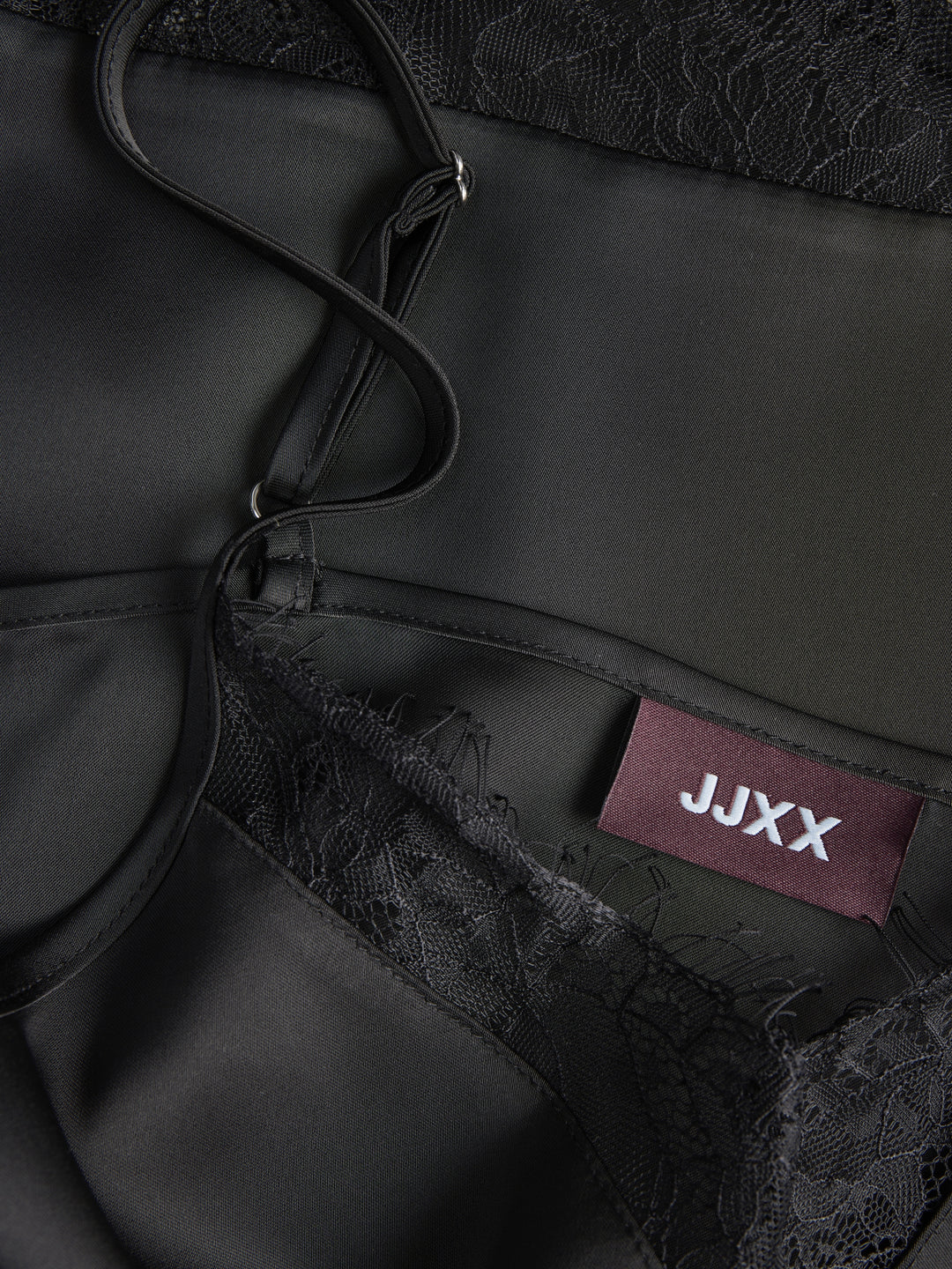 JXVIMA SINGLET SATIN LACE LONG TOP, Black 178012 Bild 4