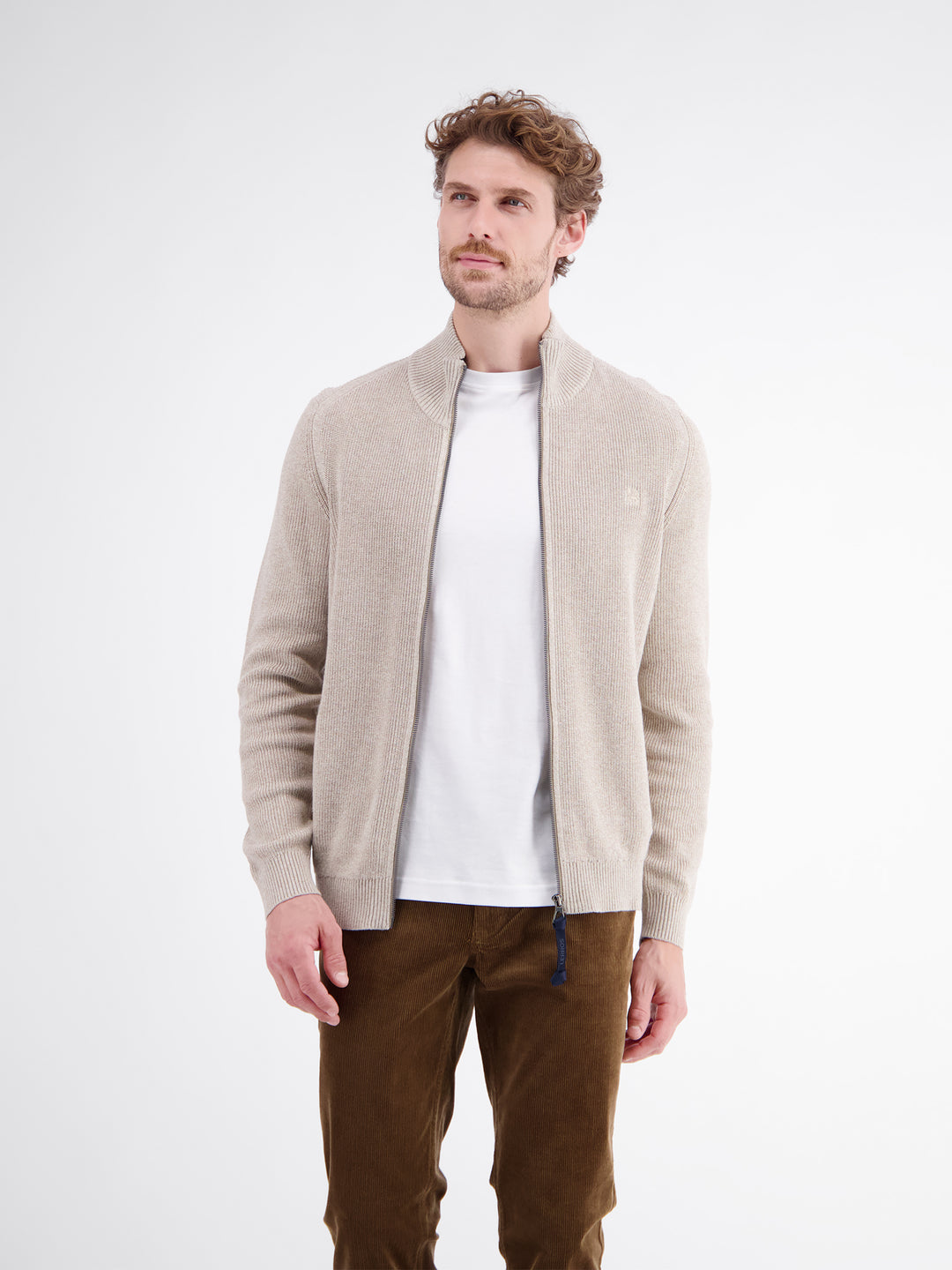 STRICKJACKE, GRAVEL BEIGE ME 141 Bild 3