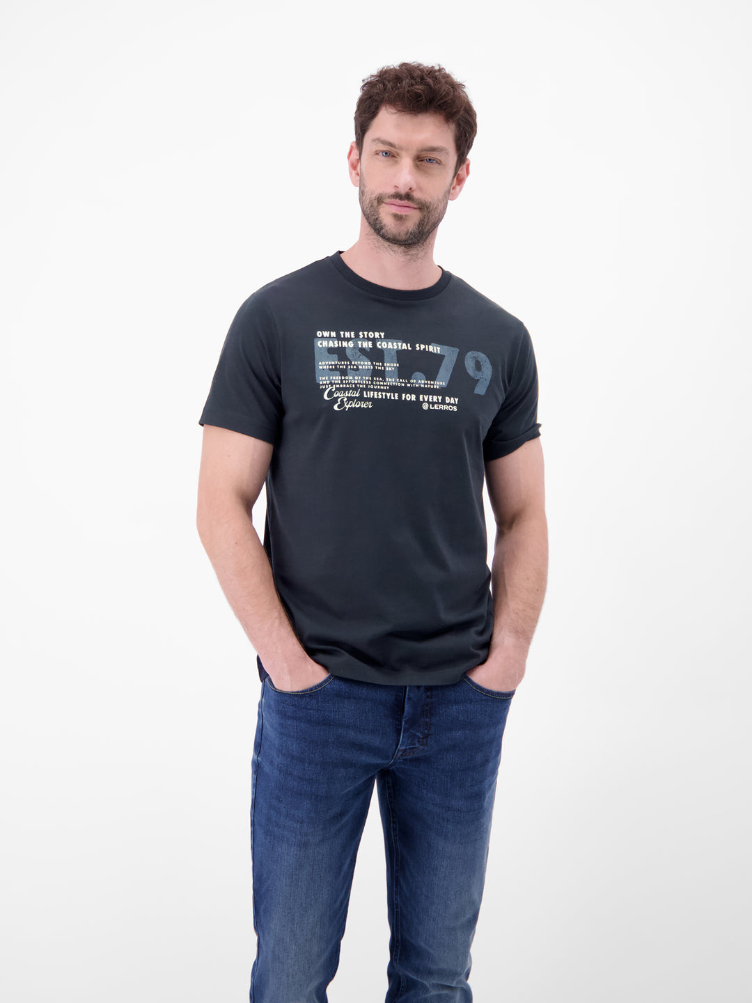 T-SHIRT/SERAFINO 1/2 ARM, CLASSIC NAVY 485 Bild 3