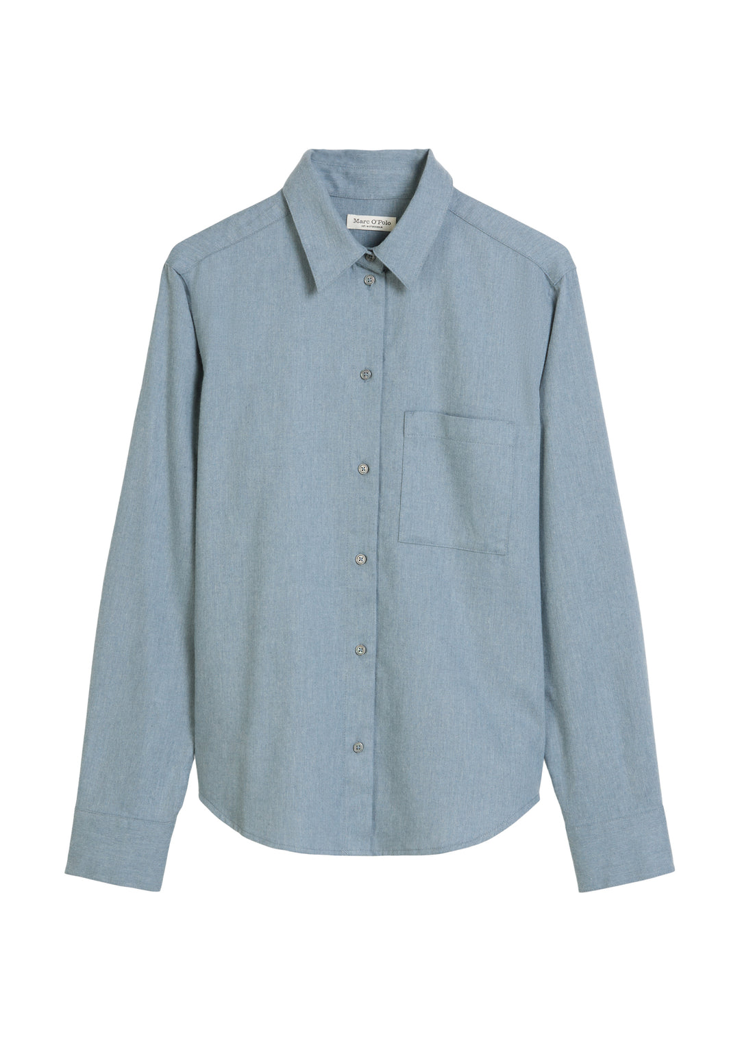Blouse, fitted shape, kent collar,, slate blue 4742 Bild 1