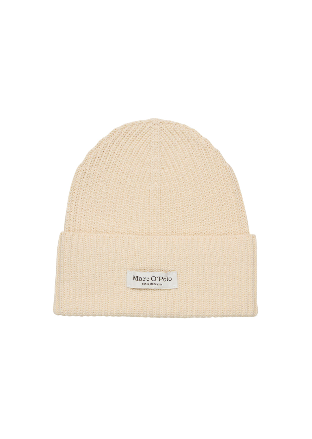 Beanie, knitted, with fold-up, chalky sand 1157 Bild 1