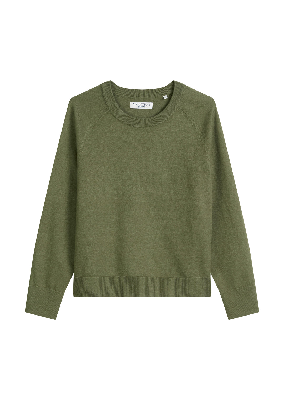 Knit Pullover, Longsleeve, Raglan, Medium Green Melange_03 3480 Bild 1