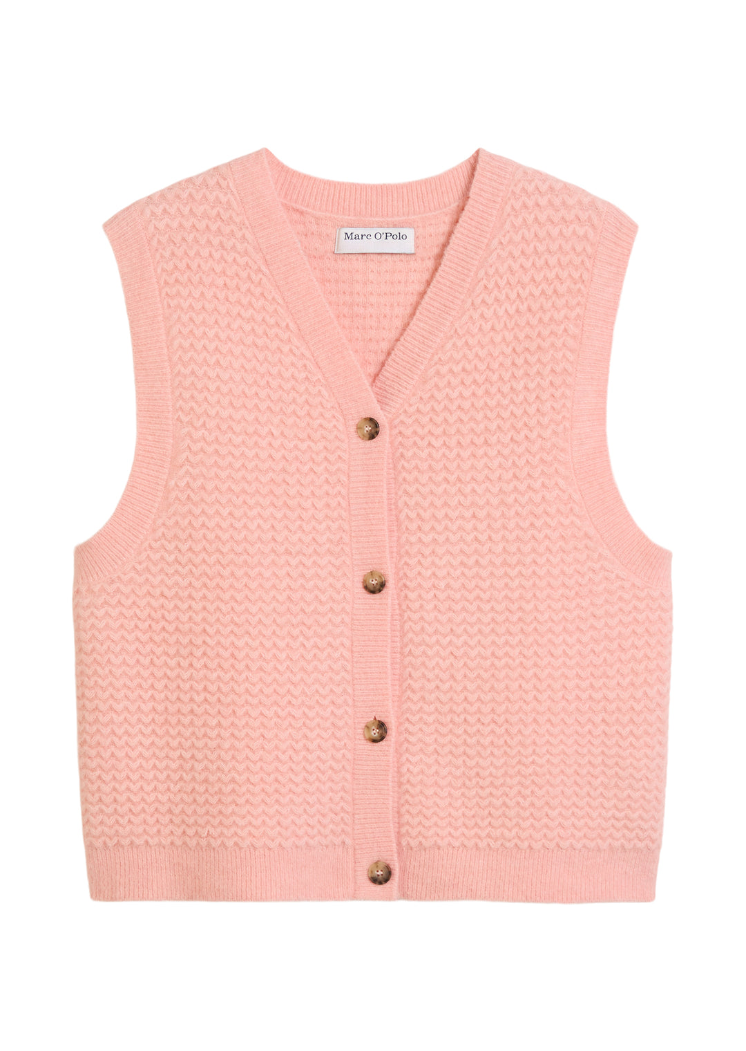 Knit Pullunder, Sleeveless, Buttons, Rose Powder 8177 Bild 1