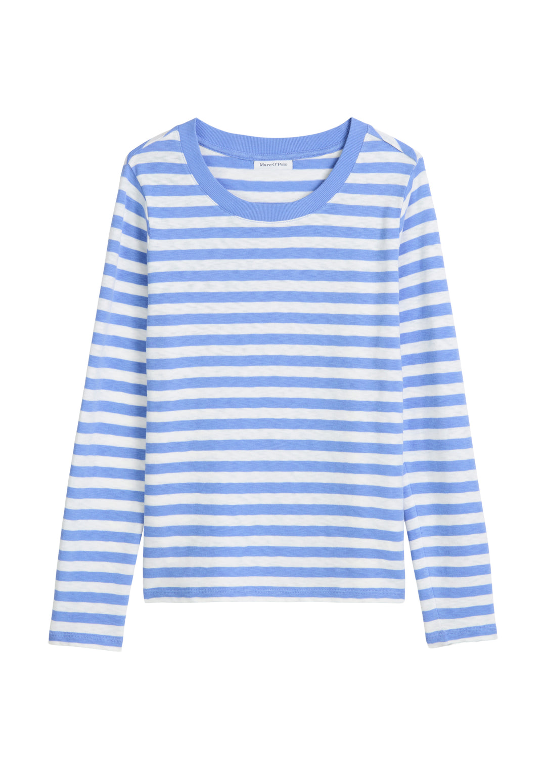 T-Shirt, LSL, High Crewneck, Slub,, Medium Blue_Multi_02 4929 Bild 1