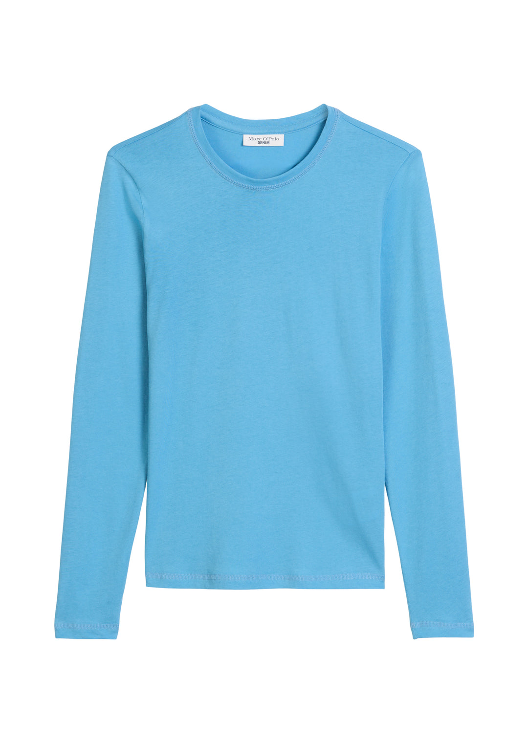 T-Shirt, LSL, Roundneck, Flatlock, Azure Sky 4817 Bild 1