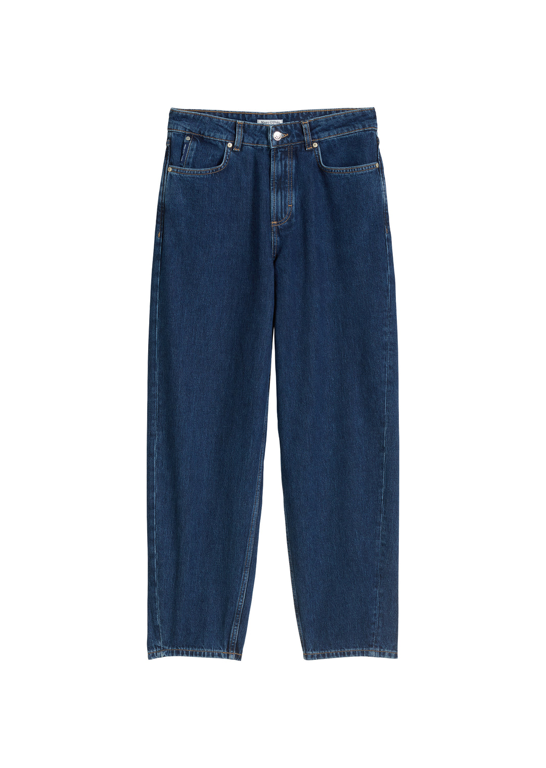 Denim Trousers, High Waist, Barrel, Dark Blue_Multi_46 4485 Bild 1