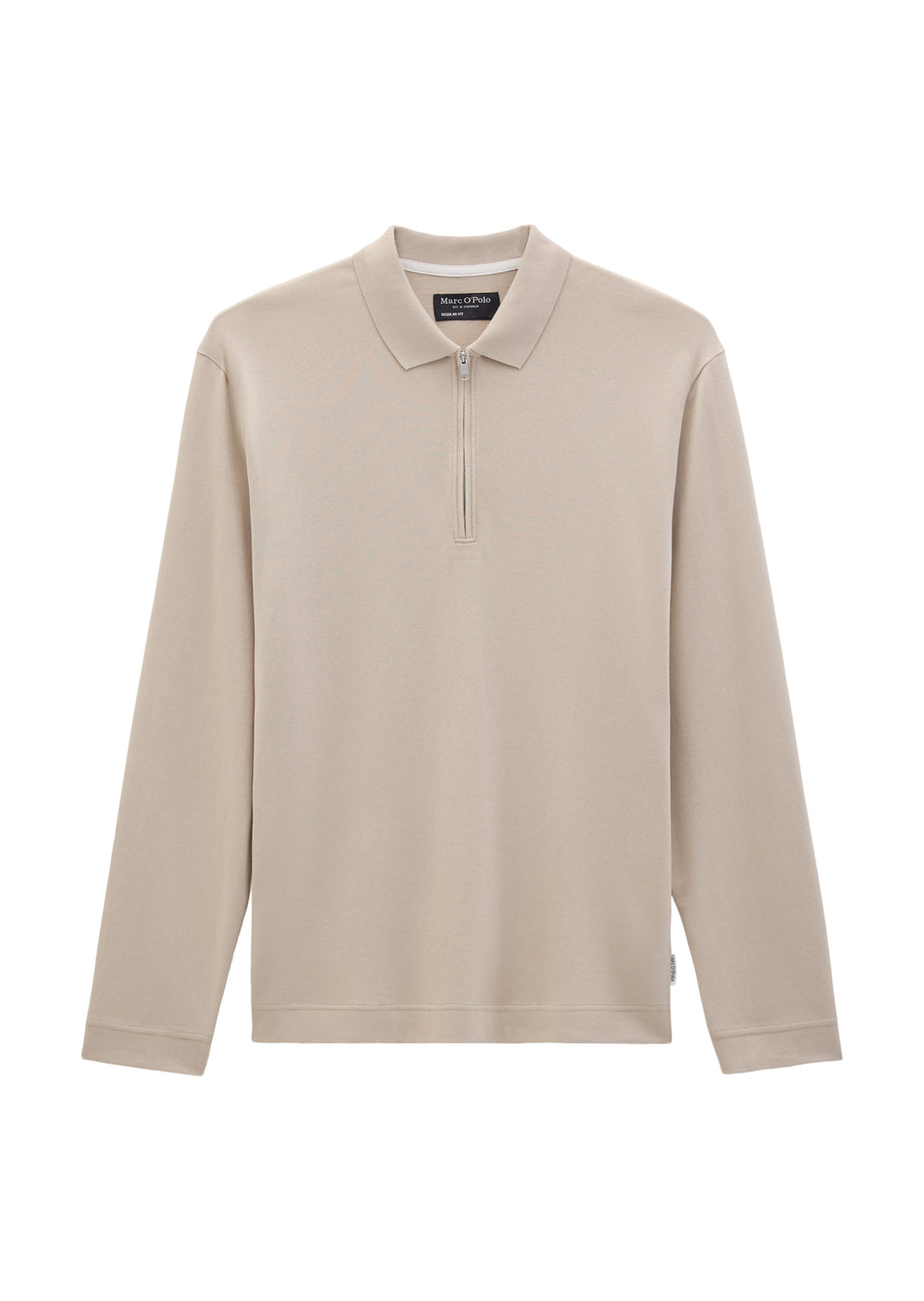 Jersey Polo Longsleeve, Linen Beige 0914 Bild 1