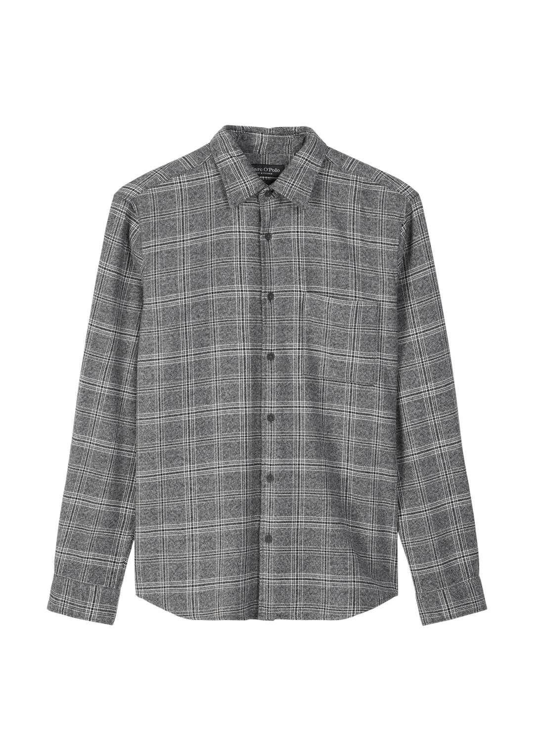 Kent collar, long sleeves, one rect, multi/grey melange J98 Bild 1