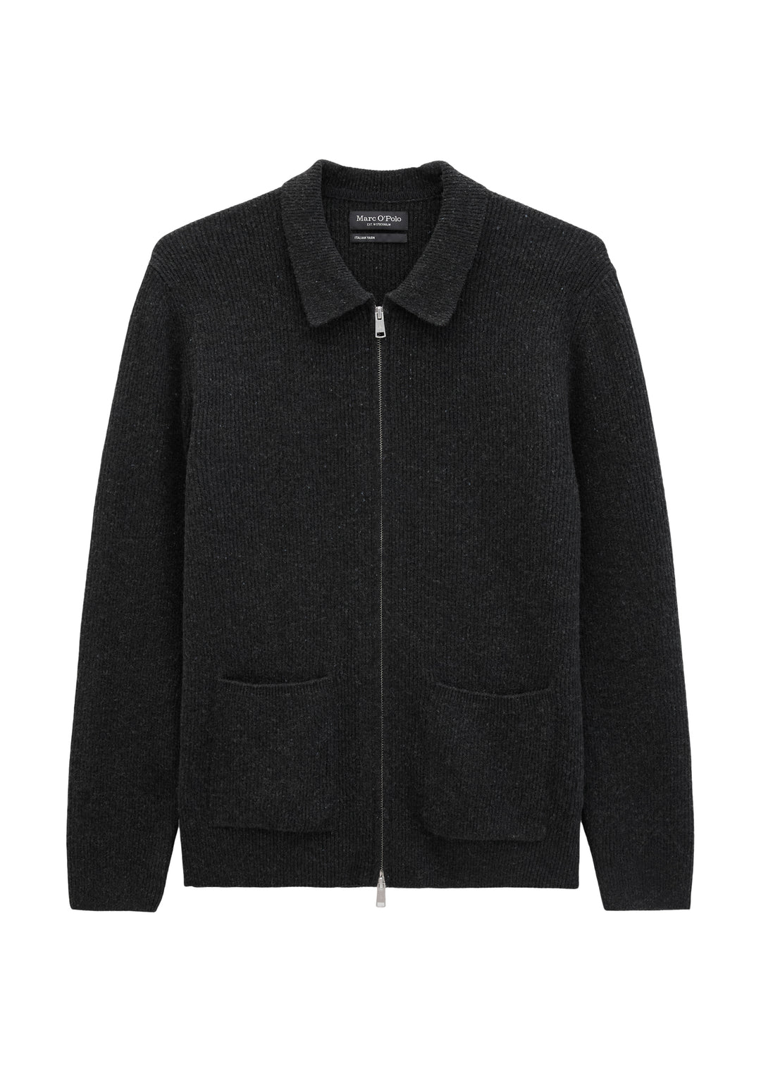 Knit Cardigans Longsleeve, Dark Grey Melange 0471 Bild 1